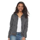 Petite Sonoma Goods For Life&trade; Twill Utility Jacket, Women's, Size: S Petite, Dark Grey