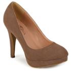 Journee Collection Madi Women's Platform High Heels, Girl's, Size: 9, Dark Beige