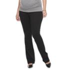 Maternity A:glow Full Belly Panel Ponte Bootcut Pants, Women's, Size: S-mat, Black