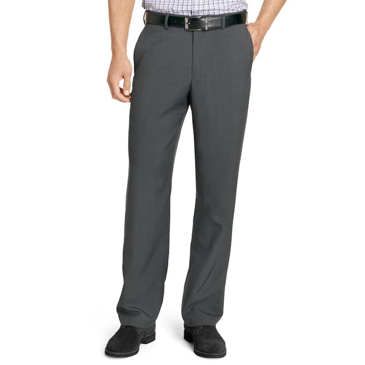 Big & Tall Van Heusen No-iron Flat-front Dress Pants, Men's, Size: 36x36, Med Grey