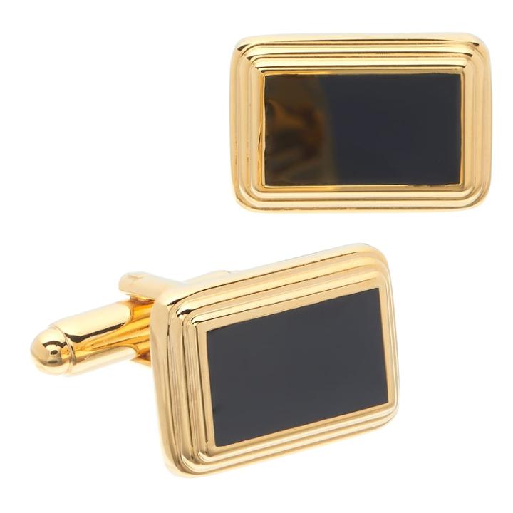 Men's Croft & Barrow&reg; Gold-tone Enamel Cuff Links, Gold