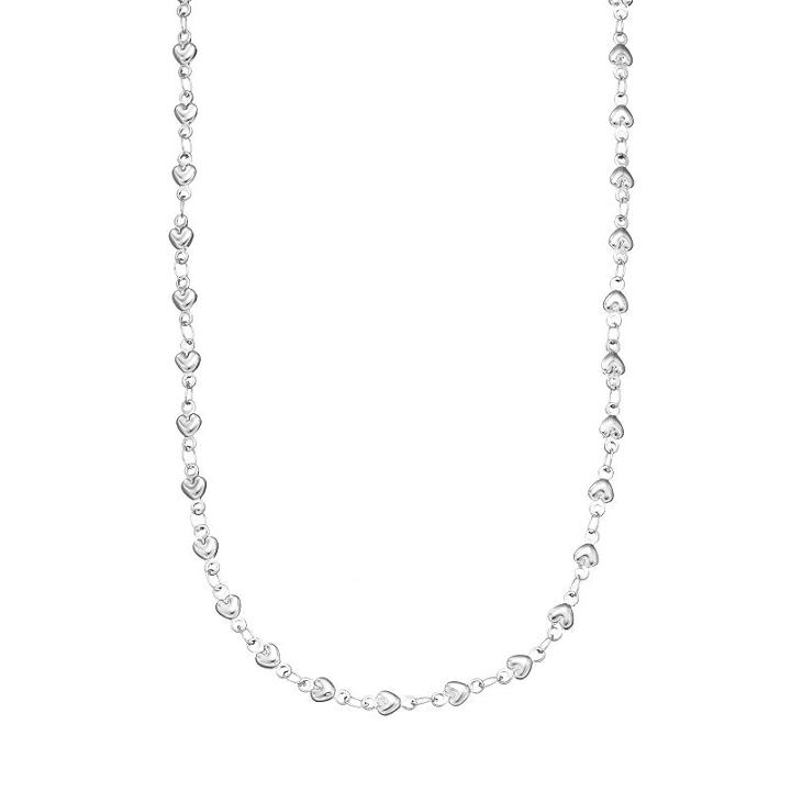 Blue La Rue Stainless Steel Heart-link Chain Necklace, Women's, Size: 30, Grey