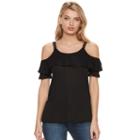 Women's Juicy Couture Embellished Cold-shoulder Top, Size: Xl, Black