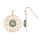 Lc Lauren Conrad Filigree Flower Nickel Free Drop Earrings, Women's, Lt Green