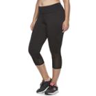 Plus Size Women's Tek Gear&reg; Power Mesh Capri Workout Leggings, Size: 2xl, Black