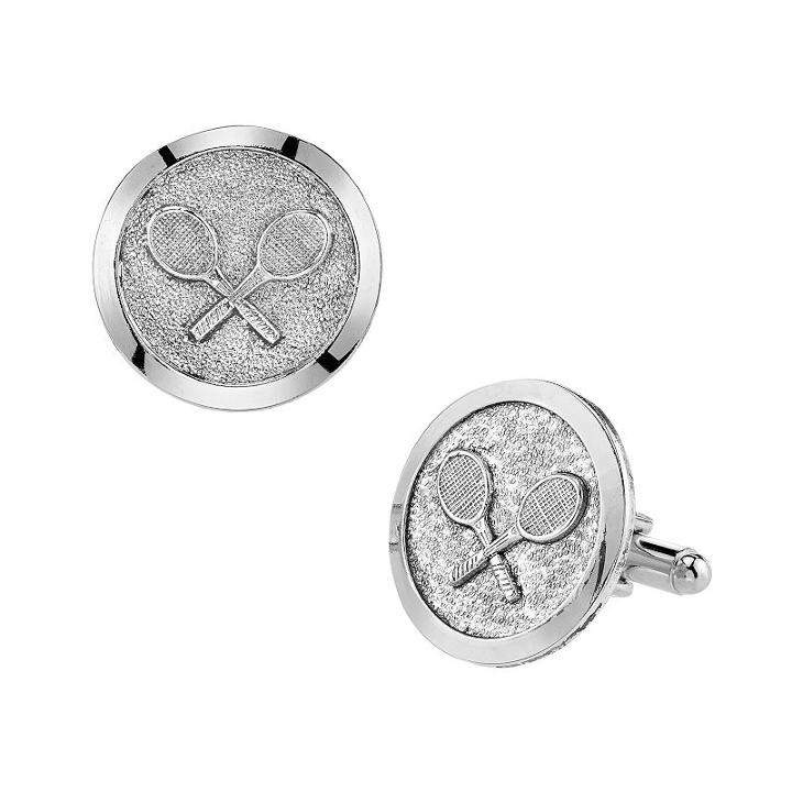 1928 Tennis Racket Cuff Links, Men's, Grey