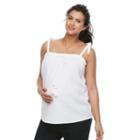 Maternity A:glow Tassel Tank, Women's, Size: L-mat, White