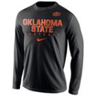 Men's Nike Oklahoma State Cowboys Football Practice Long-sleeve Tee, Size: Small, Black