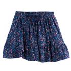 Girls 4-12 Sonoma Goods For Life&trade; Smocked Ruffle Skort, Size: 6x, Dark Blue