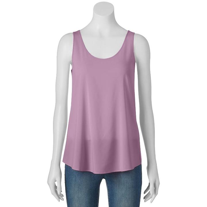 Juniors' Pink Republic High-low Tank Top, Girl's, Size: Xs, Lt Purple