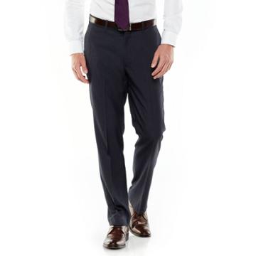 Men's Axist Ultra Series Straight-fit Solid No-iron Performance Flat-front Dress Pants, Size: 36x34, Blue