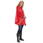 Style Collective Solid Rain Poncho, Women's, Dark Red