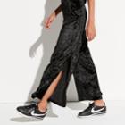 K/lab High-waist Wide Leg Velvet Pants, Size: Xl, Black
