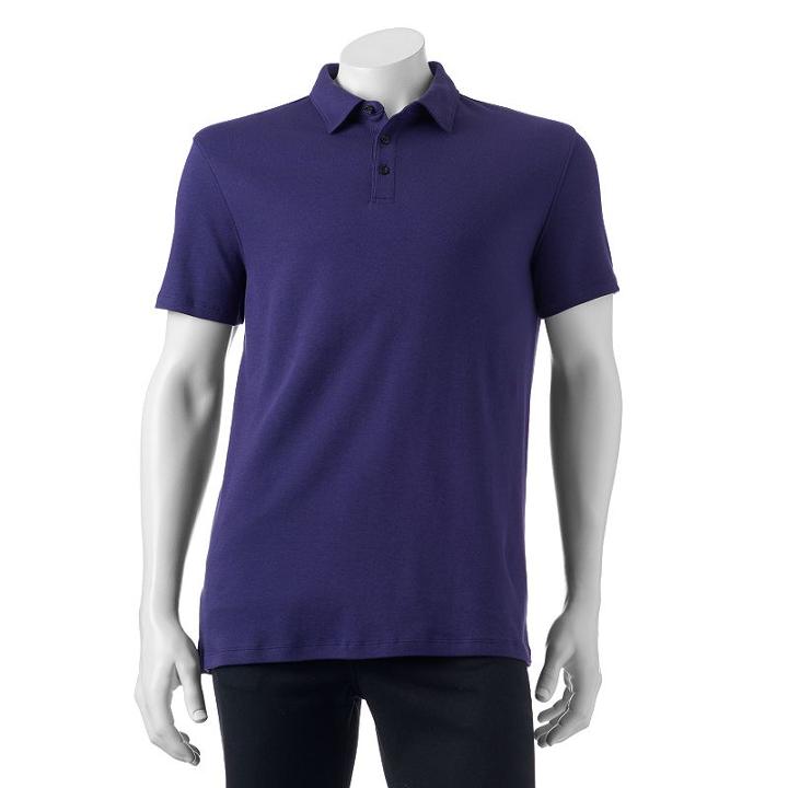 Big & Tall Apt. 9&reg; Solid Modern-fit Polo, Men's, Size: 3xl Tall, Blue