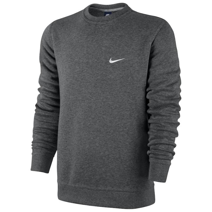Men's Nike Swoosh Fleece Crew, Size: Small, Grey