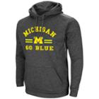 Men's Campus Heritage Michigan Wolverines Sleet Hoodie, Size: Xl, Grey (charcoal)