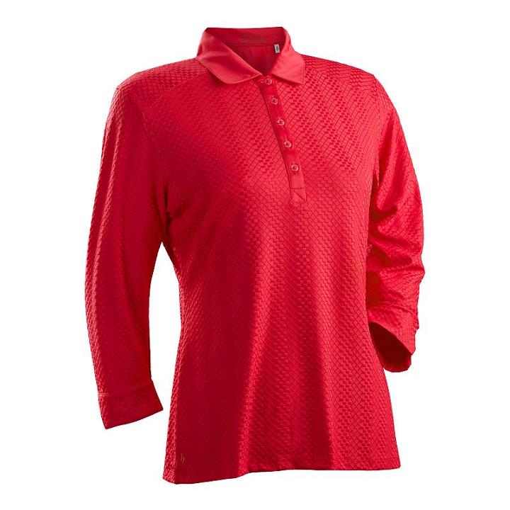 Women's Nancy Lopez Grace 3/4-sleeve Golf Polo, Size: Medium, Blue