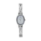 Citizen Eco-drive Women's Silhouette Crystal Stainless Steel Half-bangle Watch - Ex1410-53a, Size: Small, Silver