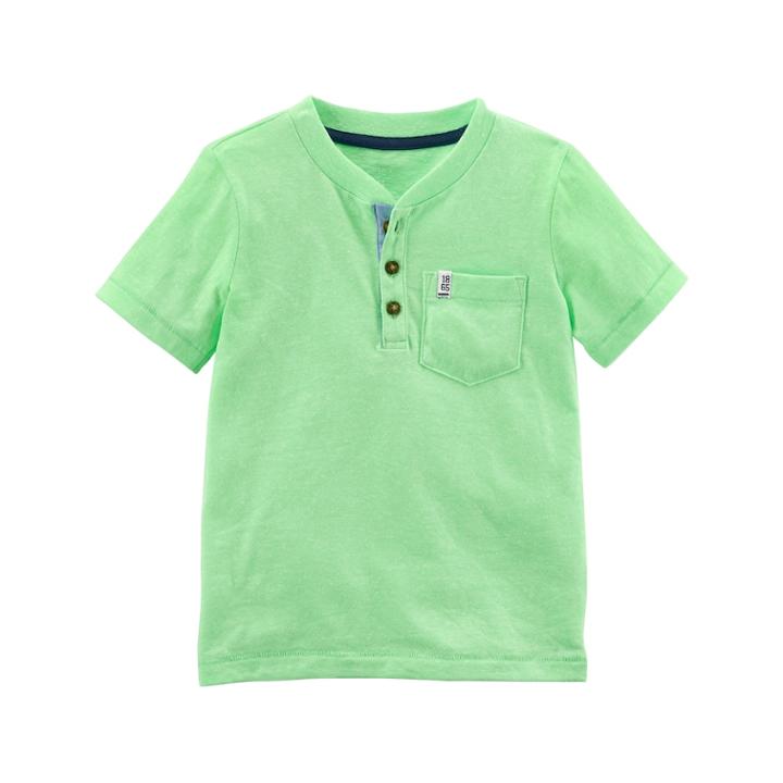 Boys 4-8 Carter's Pocket Henley, Size: 7, Lt Green