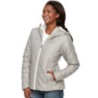 Women's Columbia Copper Crest Hooded Quilted Jacket, Size: Medium, Dark Grey