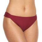 Mix And Match Shirred Hipster Bikini Bottoms, Size: Xs, Red