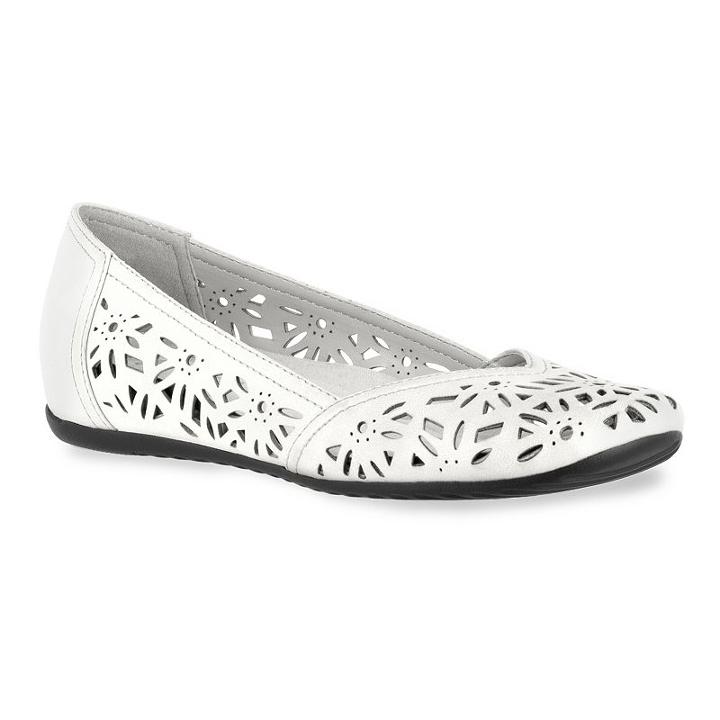 Easy Street Charlize Women's Hidden Wedge Flats, Size: Medium (7), White