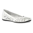 Easy Street Charlize Women's Hidden Wedge Flats, Size: Medium (7), White