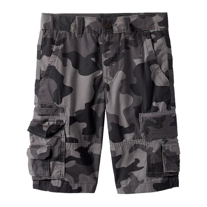 Boys 8-20 Urban Pipeline&reg; Canvas Cargo Shorts, Boy's, Size: 12, Dark Grey