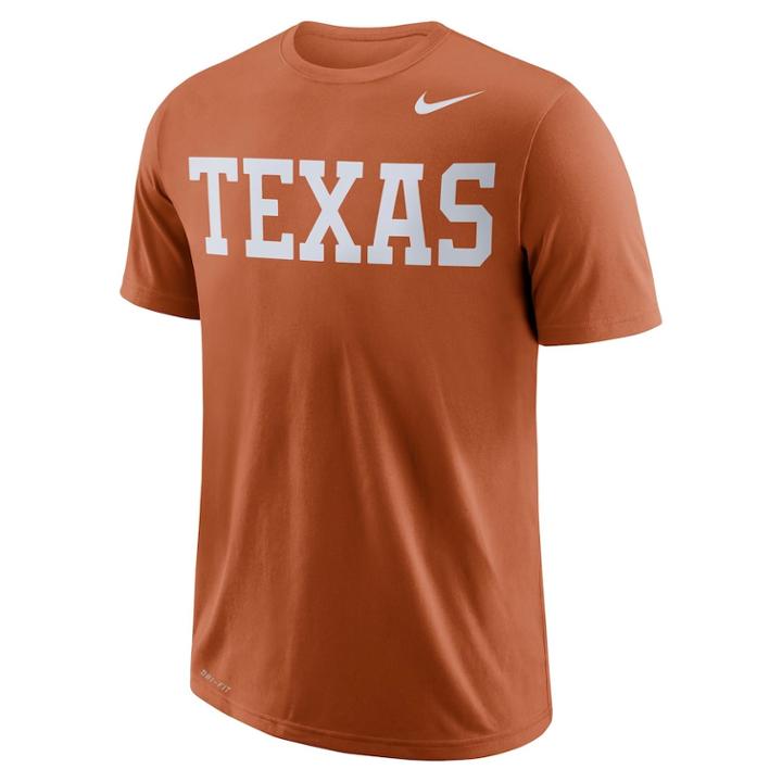 Men's Nike Dri-fit Texas Longhorns Wordmark Tee, Size: Small, Orange