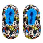 Disney's Mickey Mouse, Goofy & Donald Duck Toddler Boy Fuzzy Babba Slipper Socks, Size: 2t-3t, Bright