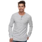 Men's Marc Anthony Regular-fit Waffle-weave Henley, Size: Small, Med Grey