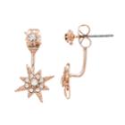 Lc Lauren Conrad Pave Star Jacket Earring, Women's, Light Red