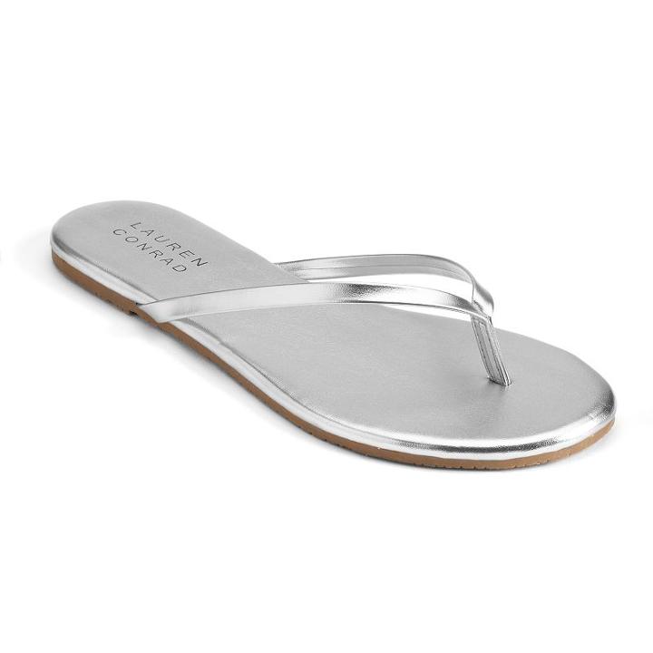 Lc Lauren Conrad Pixii Women's Flip Flops, Size: 5, Light Grey