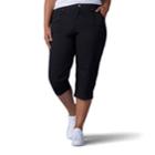Plus Size Lee Lyric Twill Skimmer Capris, Women's, Size: 22 - Regular, Black