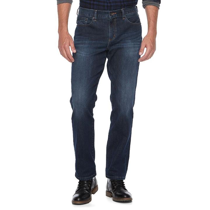 Men's Apt. 9&reg; Premier Flex Straight-fit Stretch Jeans, Size: 32x34, Blue