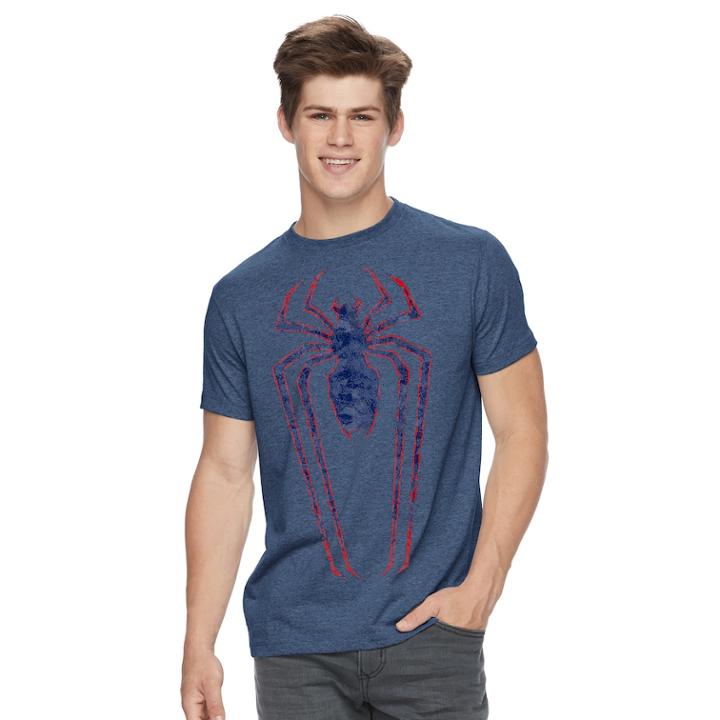 Men's Spider-man Tee, Size: Large, Med Blue