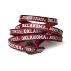 Adult Oklahoma Sooners Leather Wrap Bracelet, Adult Unisex, Red