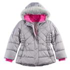 Girls 7-16 Zeroxposur Faux-fur Trim Heavyweight Puffer Jacket, Size: 16, Med Grey