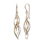 Primrose Sterling Silver Corkscrew Drop Earrings, Women's, Gold