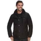 Men's Marc Anthony Slim-fit Utilitarian Sherpa-lined Coat, Size: Small, Black