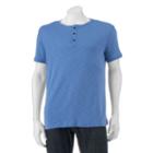Men's Apt. 9&reg; Modern-fit Slubbed Henley, Size: Medium, Blue (navy)