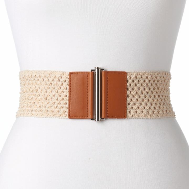 Women's Sonoma Goods For Life&trade; Crocheted Stretch Belt, Size: 1xl, Dark Brown