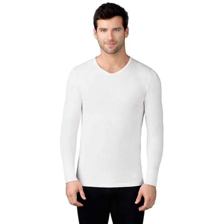 Men's Climatesmart Performance Modal Core V-neck Top, Size: Xxl, White