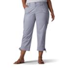 Plus Size Lee Nikki Cuffed Poplin Capris, Women's, Size: 16 - Regular, Med Grey
