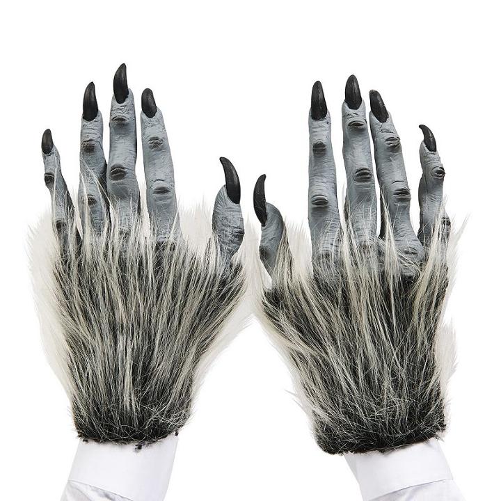 Adult Grey Beast Costume Hands, Men's, Size: Standard, Multicolor