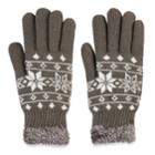 Sonoma Goods For Life&trade; Women's Fairisle Cozy Lined Knit Gloves, Grey (charcoal)