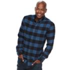 Men's Croft & Barrow&reg; Slim-fit Flannel Button-down Shirt, Size: Medium, Blue (navy)