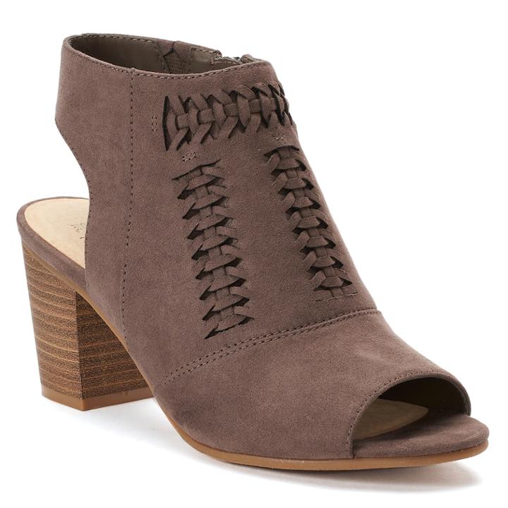 Sonoma Goods For Life&trade; Honoria Women's High Heel Ankle Boots, Size: Medium (6.5), Lt Brown