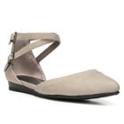 Lifestride Quincy Women's D'orsay Flats, Size: Medium (8), Beig/green (beig/khaki)