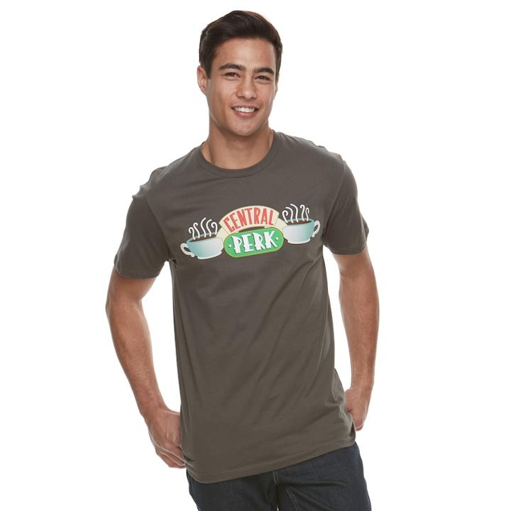 Men's Friends Central Perk Tee, Size: Xxl, Grey (charcoal)